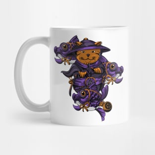 ninja cat and fish ninja Mug